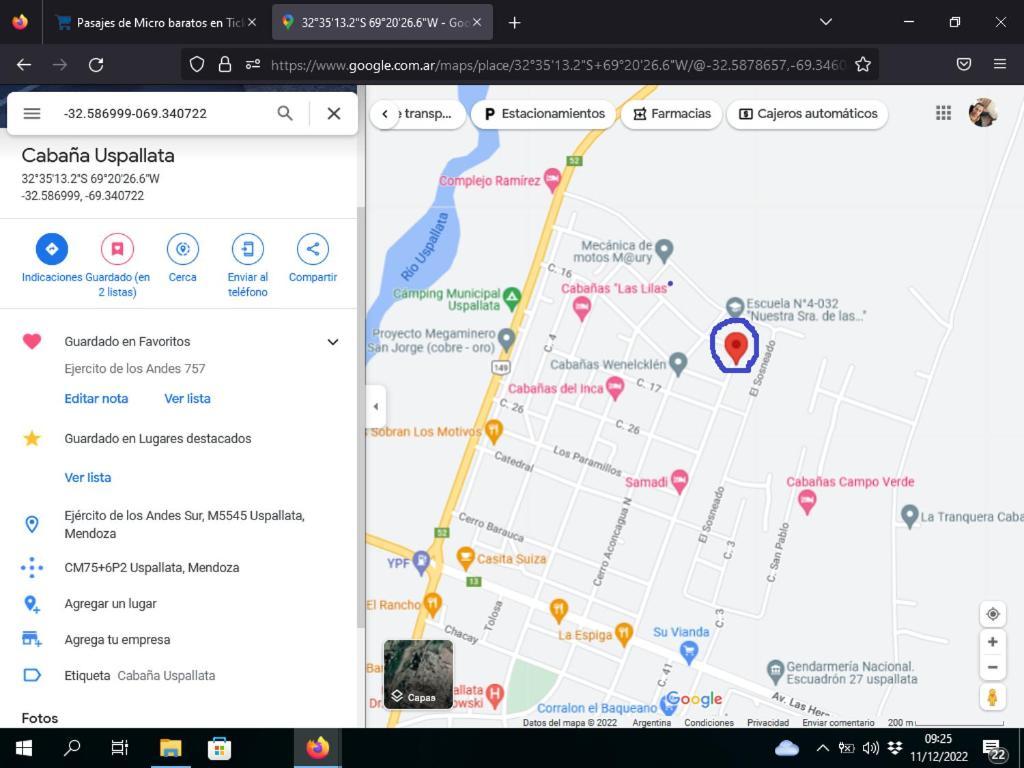 Cabana Uspallata, Mendoza. Para 4 Personas Βίλα Εξωτερικό φωτογραφία